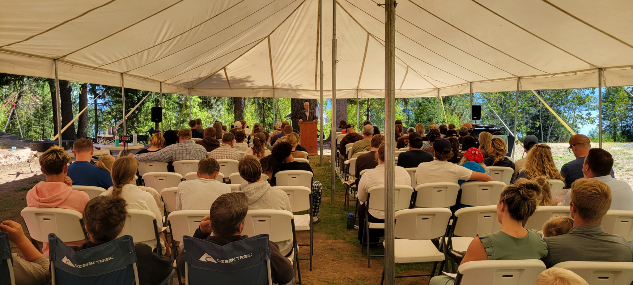 Jim Wine preaching at PBC church camp